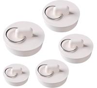 Rubber Bath Plugs, 5 Pcs Universal Sink Plug, 5 Different Size Sink Bathtub Plug Rubber Kitchen Bathroom Laundry Bar Water Stopper Seal with Hanging Ring for Shower Faucet Cover Pool Plugs and Caps