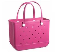 Rubber beach bag,bogg bag,rubber tote bag,Waterproof Washable Beach Tote Bag with Holes,Large Beach Tote,Women Large Waterproof Beach Tote,Stylish Women Hand bag for Beach Pool Gym Sports Shopping