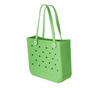 Rubber Beach Bag, Open Tote Bags for Women Waterproof Sandproof Outdoor Travel Portable Handbag Beach Storage Basket Waterproof Washable Beach Tote Bag Portable Travel Bag for Beach Pool Sport (I)