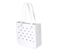 Rubber Beach Bag, Open Tote Bags for Women Waterproof Sandproof Outdoor Travel Portable Handbag Beach Storage Basket Waterproof Washable Beach Tote Bag Portable Travel Bag for Beach Pool Sport (B)