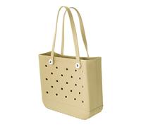 Rubber Beach Bag, Open Tote Bags for Women Waterproof Sandproof Outdoor Travel Portable Handbag Beach Storage Basket Waterproof Washable Beach Tote Bag Portable Travel Bag for Beach Pool Sport (J)