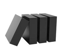 Rubber Bench Block,4 Pcs 100X50mm, Square Pad Suitable for Workshop Equipment And Heavy Appliances Thickness 2-10Mm Black(100x50x8mm)