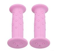 Rubber Bicycle Handlebar Grips with Soft Anti-Slip Surfaces for 19mm Diameter Bars Comfortable Replacement Accessory for Junior Riding and Outdoor Cycling(Pink)
