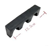 Rubber Billiard Cue Holder Wall Mount - 3-Hole Snooker Pool Cue Rack for Home Bar or Game Room Non-Slip Raised Grooves Compact 13.5 X 4 X 2.5 Cm Black