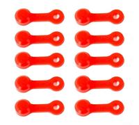 Rubber Bleed Screw Dust Cap for and Motorcycle Brake Systems, 10-Pack, 19x6.5mm, Silic1, Waterproof Seal, Cycling Maintenance(Red)