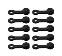 Rubber Bleed Screw Dust Cap for and Motorcycle Brake Systems, 10-Pack, 19x6.5mm, Silic1, Waterproof Seal, Cycling Maintenance(Black)