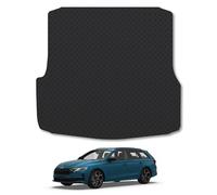 Rubber Boot Liner Compatible With Skoda Octavia (2013-2020) Tailored Fit Heavy-Duty Premium 3Mm Rubber Protector Boot Mat Anti-Slip Durable Waterproof Custom Fit Dog Friendly