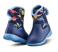 Grubs Muddies Puddle 5.0 Infants Kids Girls Boys Warm Wellies Slip On Neoprene Boots (Dino Blue, UK Footwear Size System, Infant, Numeric, Medium, 7)