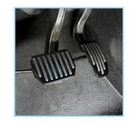 Rubber Brake Pedal For Tesla for Model 3 Y Brake Gas Foot Pedals Pads Covers Aluminum Alloy 2021-2023 Upgrade Anti-skid Pedals Car Pedal Pads(2Pcs Black)