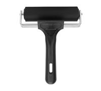 Rubber Brayer Roller 10cm Portable Press Roller Tool for Printmaking Inking Block Paper Crafting Stamping Scrapbooks Ergonomic Grip Labor Saving Rubber Material