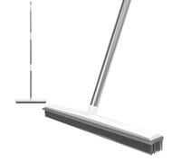 Rubber Broom, 31cm Wide Rubber Brush Head with Built-in Squeegee, 2 in 1 Carpet Brushes, Rubbers Hand Brush Clean Carpet Windows Wooden Floor Sofa Bathroom Rugs Car Floor No Scratch