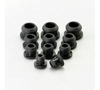 rubber bung, 5Pcs Snap-On Hole Plug Silicone Rubber 2.5-50.6Mm Caps Seal Stopper Dustproof Hole Plug Temperature Resistance(Black,A 7Mm)