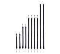 Rubber Bungee Cords Assorted Sizes with 1.8X Max Stretch & Over 176 lbs Load, Black Heavy Duty Bungee Straps with 100% EPDM Rubber & S Hooks for Cargo, Tarps, Van, Truck, 10", 15", 21", 31" (10 Pack)