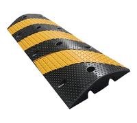 Rubber Cable Cover Floor, 2 Channels Speed Bump, Cable Protector Ramp Suitable for Asphalt Concrete Gravel Driveway, Prevent Trips