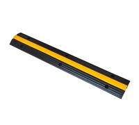 Rubber Cable Protector Ramp, Hose Cable Ramp, Traffic Speed Bump with 1 Channel, Extension Cord Cover for Stages, Shopping Malls, Schools, Residential