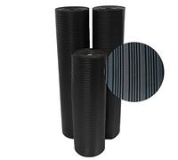 Rubber-Cal Composite Rib Corrugated Floor Mats, 1/8" Thick x 3' x 10' Roll, Black