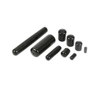 Rubber Cap Seals Nuts Silicone Sleeve Stopper Plugs Soft Cover End Caps Thread Protection Plastic Blanking Protective Lid Plug(Black,15 mm,20 pcs)