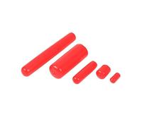 Rubber Cap Seals Nuts Silicone Sleeve Stopper Plugs Soft Cover End Caps Thread Protection Plastic Blanking Protective Lid Plug(Red,3.5 mm,5 pcs)