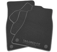 Rubber Car Mats for Alfa Romeo Mito (2008-2018) Exclusive Diamond Rubber with Grey Ribbed Trim [1188]