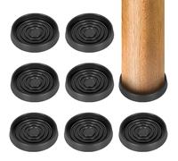Rubber Castor Cups 3 IN, 8 PCS Carpet Protector Cups, Non Slip Furniture Coasters, Premium Caster Cups Furniture Pads, Sofa Feet Protectors for Wooden Floors - Fits All Furniture Leg Protection