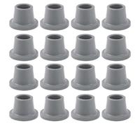 Rubber Chair Feet, 60mm Non-Slip End with Metal Insert for Shower Chairs, Stools, Benches, 28-30mm Pipes, Grey, 4 Pack