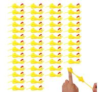 Rubber Chicken, Chicken Toy, Squeaky Chicken, Multipack of 50 Rubber Chickens for Playful Activities, Durable Chicken Toys with Realistic Design, Compact Size 8.5 by 3.5 cm for Easy Storage
