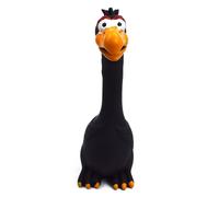 Rubber Chicken, Dog Screaming Chicken Toy Interactive Bite Squeeze Sound Chicken Toy for Small Medium Large Dogs, Prank Noise Maker Dog Toys (Black)