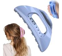 Rubber Claw Clip, Squishy Silicone Hair Clips, Women Scalp-Safe Soft Cozy Clip, Non-slip Square Cloud Claw Clips, Unsnappable for Thick or Fine Hair, Strong Hold All-Day Comfort(Blue)