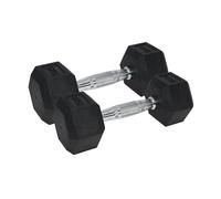 Rubber-coated hexagonal dumbbell UFE Pro 2x12.5 kg