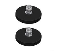 Rubber Coated Magnets, Magnetic Base, Pot Magnets with M6 Bolt, Anti-Scratch Strong Hold for Tools Equipment Camera, 2 Pack(D43 M6)