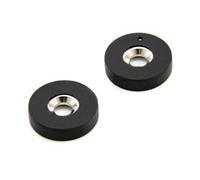 Rubber Coated N42 Neodymium Magnet For Arts, Crafts And Model Making - 26.5mm Dia X 6mm Thick X 7mm Countersunk - 6.4Kg Pull