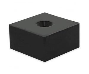 Rubber Coated N42 Neodymium Magnet for Engineering, and Manufacturing Applications - 50m x 50mm x 25mm thick with 8.2mm dia c/sunk hole - 84kg Pull - North/South