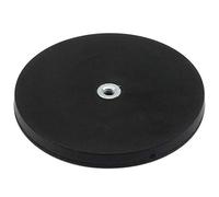 Rubber Coated POS Magnets Countersunk with M6 Boss Thread for Retail Fixing and Holding Heavy Objects - Flush x 6mm deep - 88mm dia x 8mm high - 42kg Pull