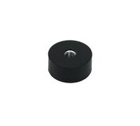 Rubber Coated Pot Magnet with M5 Eyebolt for DIY, Engineering, Manufacturing, Hanging and Holding Applications - 22mm dia x 10mm thick - 2.7kg Pull - Pack of 4