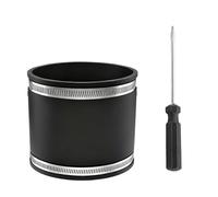 Rubber Coupling, 100 mm Flexible Rubber Coupling with 2 Hose Clips, Noise-reducing Sleeve for Connecting Duct Fans Carbon Filter Rigid Pipe