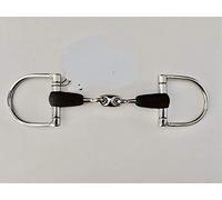 Rubber Covered D Ring Double-Jointed/ Eggbutt SS Lozenge Snaffle Bit (5.0 inches)