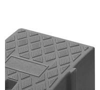Rubber Curb Ramp, 13cm Height Threshold Ramps for Doorways Load Capacity Curb for Forklifts, Trucks, Buses, Cars, Wheelchairs (Black)