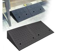 Rubber Curb Ramp Heavy-duty Threshold Ramp, Suitable For Sidewalks, Cars, Trucks, Bicycles(100x50x7cm/39.4x19.7x2.8in)