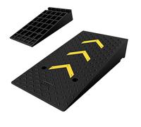 Rubber Curb Ramps for Driveway, Heavy Duty Non-Slip Threshold Ramp with Stable Grid Structure, for Cars, Wheelchairs, Bikes, Motorcycles(50x100x16 cm)