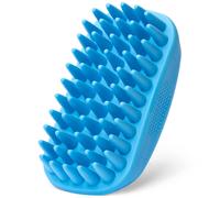 Rubber Curry Brush Dog for Short Haired Dogs - Soft & Gentle Deshedding Brush - Use Wet as Bath Brush or Dry for Grooming Loose Hair