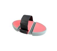 Rubber Curry Comb Massage Brush with Velcro Fastening Flexible Ergonomic for Horse Cleaning Tool (Coral Pink Grey)