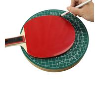 Rubber Cutting Board for Table Tennis - Flat Non-Slip Rotary DIY Tool, Cutting Board with Smooth Rotation - for Amateur Beginners Families Friendships