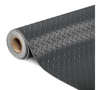 Rubber Diamond Garage Floor Mat, Heavy Duty Tread Rollout for Industrial and Gym Use, Durable Flooring Solution for Home and Commercial Spaces