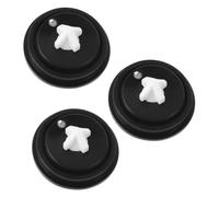 Rubber Diaphragm Replacement Toilet Fill Valve 3pcs | Black Rubber Seal, Universal Fit for Inlet Valves, Quick DIY Fix for Apartment Bathrooms and Water Conservation