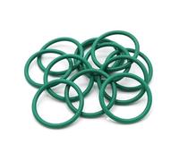 Rubber Discs Washers, 10Pcs/Set Green O Ring 2mm OD 5~160mm Fluorine Rubber Sealing Gasket Insulation Oil High Temperature Resistance(OD 31mm)