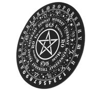 Rubber Divination Mat Pendulum Board Decoration and Longer Service Life with Comfortable Feeling Black Mystical Atmosphere for Home Party Use