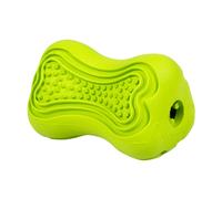 Rubber dog food dispenser with dental bone Duvoplus