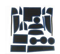 Rubber Door Groove Mat For Mazda CX-5 CX 5 CX5 17-18 LHD Gate Storage Slot Coaster Dust-proof Rug Car Sticker Pad Protection(Blu)