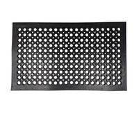 Rubber Door Mat - 0.75M X 0.45M - Low Profile Ramp Edge - Heavy Duty