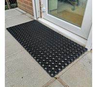 Rubber Door Mat Heavy Duty - 1.2m x 0.8m - Shop Doorway Mats Indoor Outdoor Safety